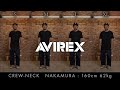 【クルーネック】AVIREX アヴィレックス デイリーウェアシリーズ 各サイズの比較
