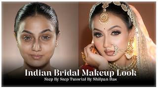 Indian Bridal Makeup Step By Step |Shilpan Das | Glowy Soft Glam Makeup #bridalmakeup #makeupartist screenshot 5