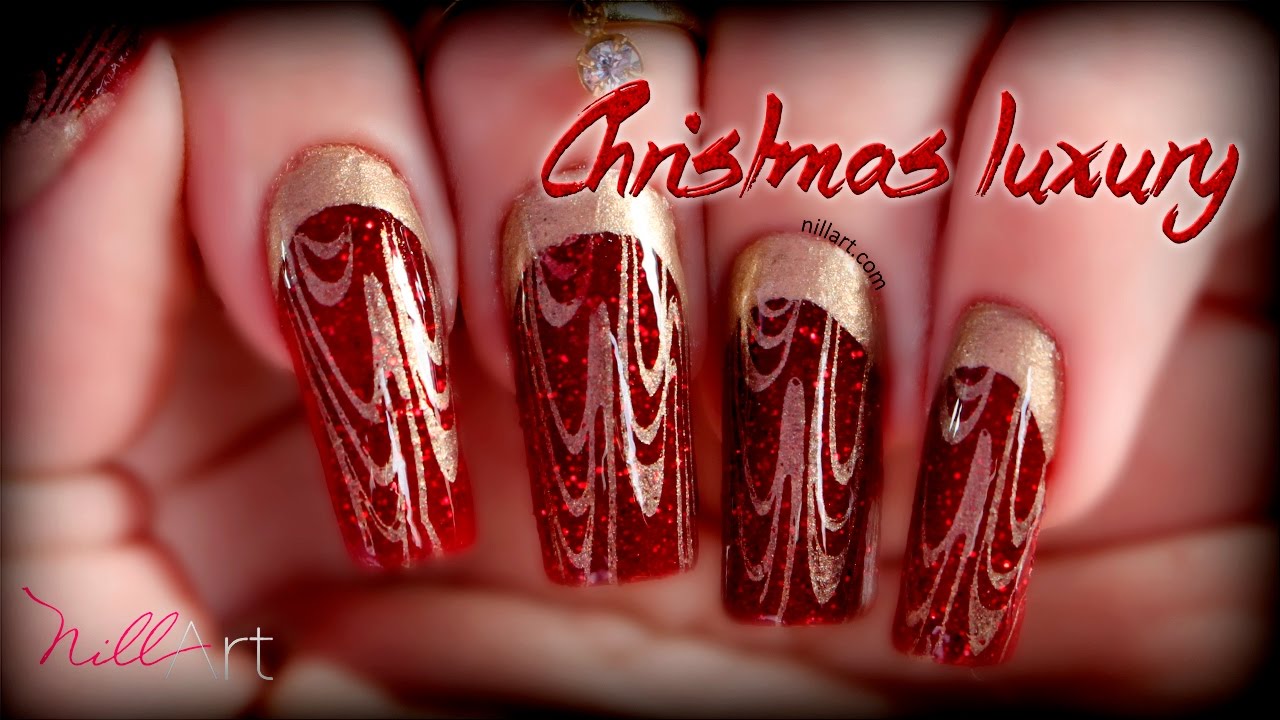 Nail Art Christmas Luxury - Nill Art - YouTube