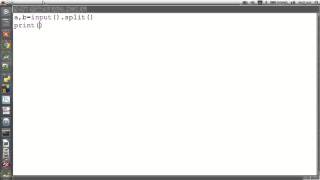 HOW TO TAKE TWO SPACE SAPERATED INPUT IN PYTHON.