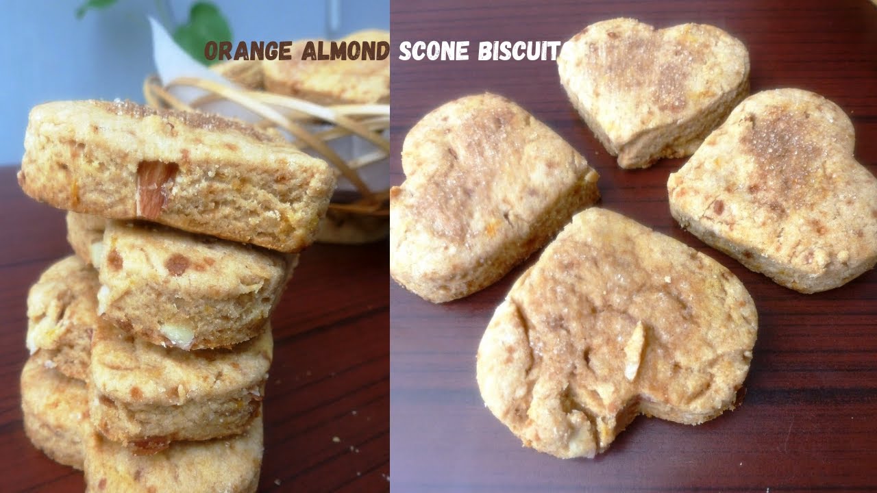 Orange almond scone biscuits/ How to make flaky scone biscuits / Healthy Snack / Healthically | Healthically Kitchen