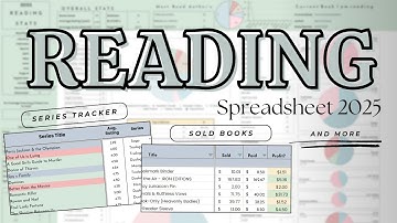 2025 Reading Tracker Spreadsheet Tour: Hauls, Sales, Series, & More Tracking Stats!