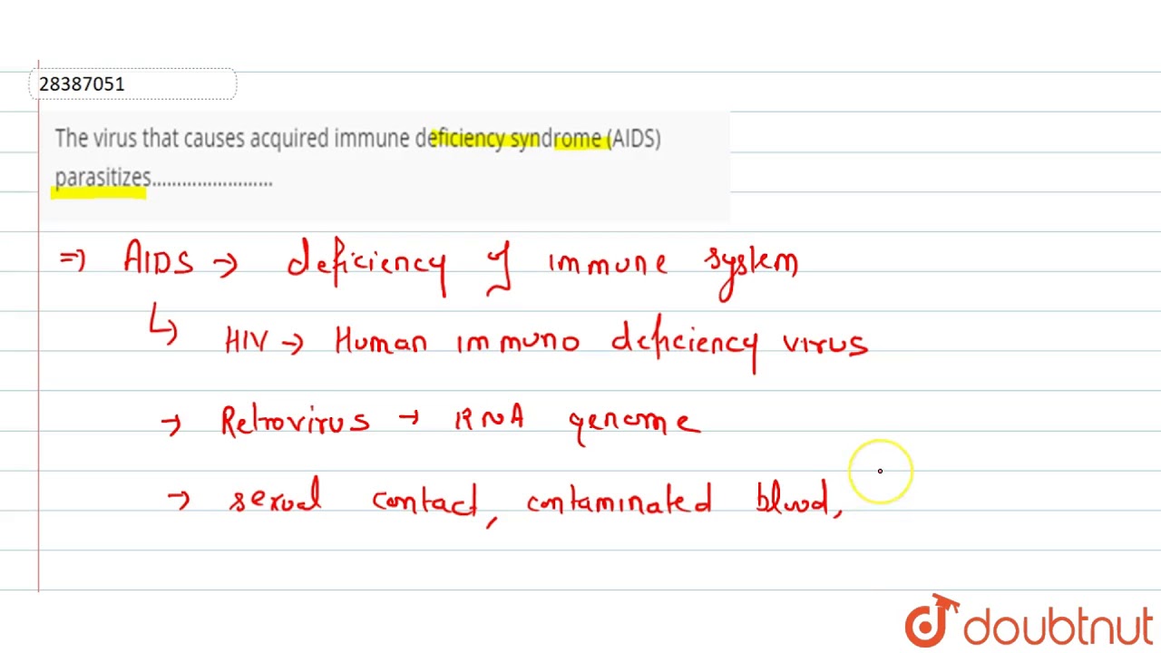 The Causative Agent Of Acquired Immune Deficiency