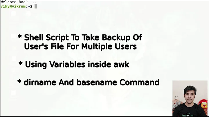 Shell script to take backup of user's file | step by step | dirname command and basename command