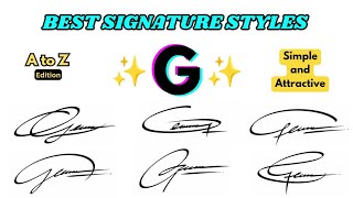 Letter G Signature Styles ✨ | G Signature Ideas | Signature Style Of My Name | Star Signature