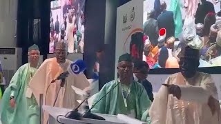 Moment Bola Tinubu refused to leave the Podium unless El-Rufai promises to stay in the country
