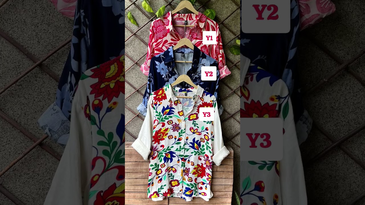 *PRINTED MULMUL SHIRTS - Y SERIES *NEW COLOR CHART 