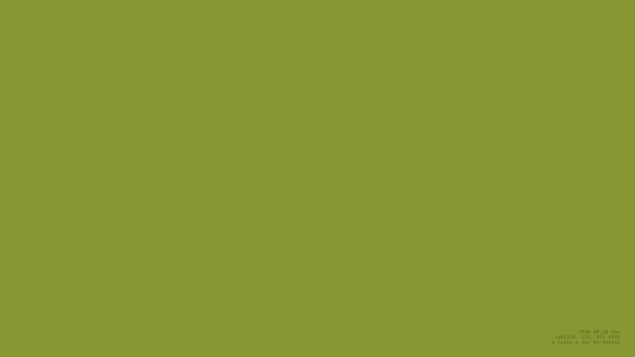 A Color a Day - Velvet Saffron #889933 - 2026.09.20 by @majal