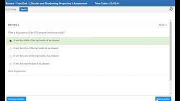 Quiz 80 -  Section - 6 - Border and Shadowing Properties - Kodnest Dream Factory 2024 - Java
