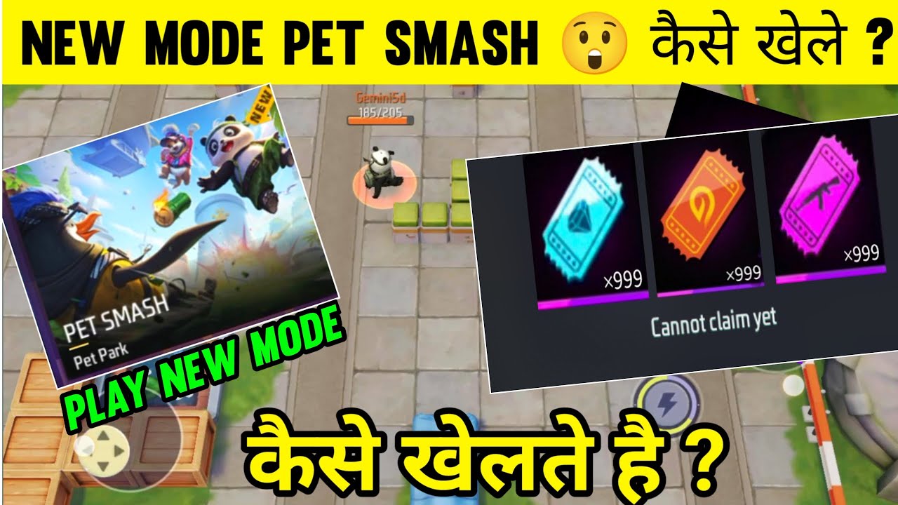HOW TO PLAY PET SMASH MODE | GARENA FREE FIRE PET SMASH NEW MODE