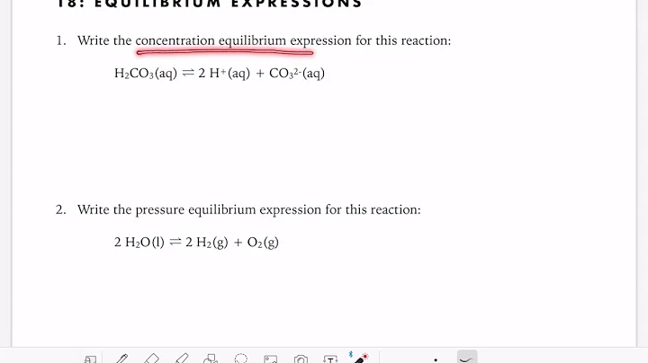 11a: Writing equilibrium expressions