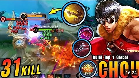 chou gameplay g pro player chou best damage build and emblem 2024 chou top 1 global build chou tersa