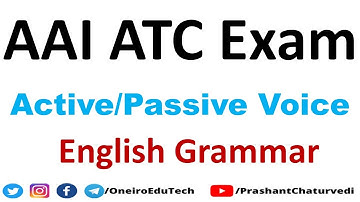 ACTIVE/PASSIVE VOICE: ATC English Classes 2021 || English Grammar || AAI ATC Exam || AAI AO Exam ||