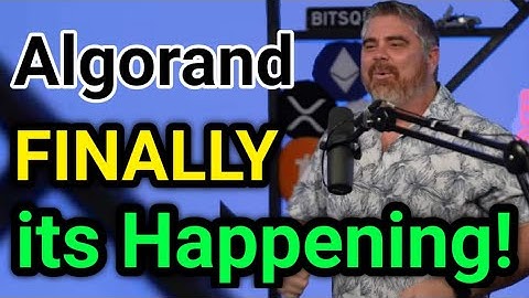 Algorand Holders Its Happening! || Algo Price Prediction || Algorand Today Update!