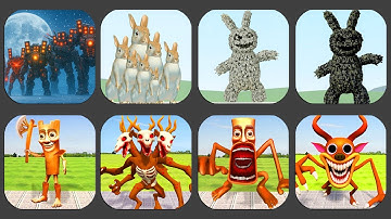 EVOLUTION OF THE 7 BILLION RABBIT MONSTER FROM CYRIAK VS Shooter Nextbots: Sandbox Mod !!!