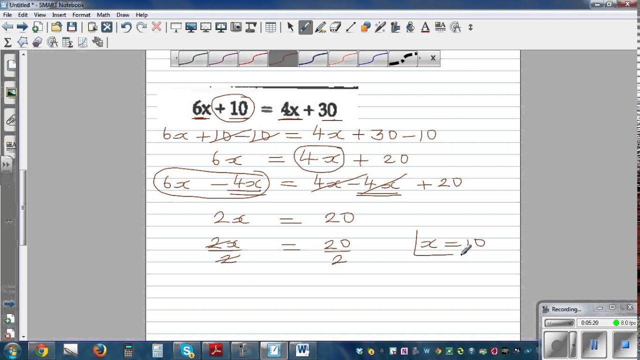 Solving linear equation and checking your answer - YouTube