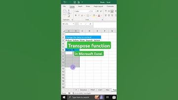 Transpose function in Microsoft Excel #transpose #exceltricks excelfunction #exceltipsandtricks