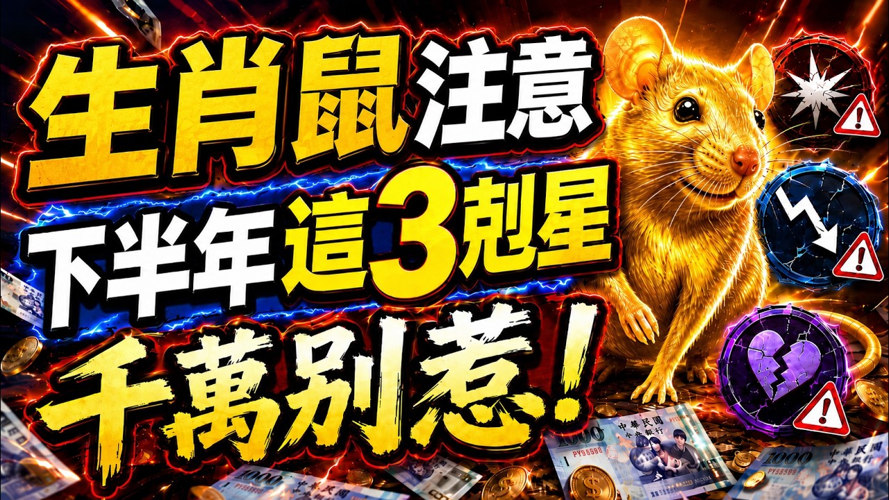 生肖鼠注意「3個剋星」，下半年千萬別惹，不然破財招災！#生肖鼠#下