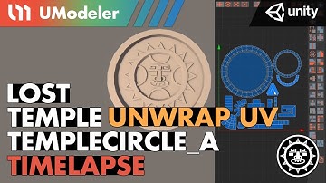 3D Modeling in Unity - Timelapse of unwrapping TempleCircle_A in the Lost Temple with UModeler