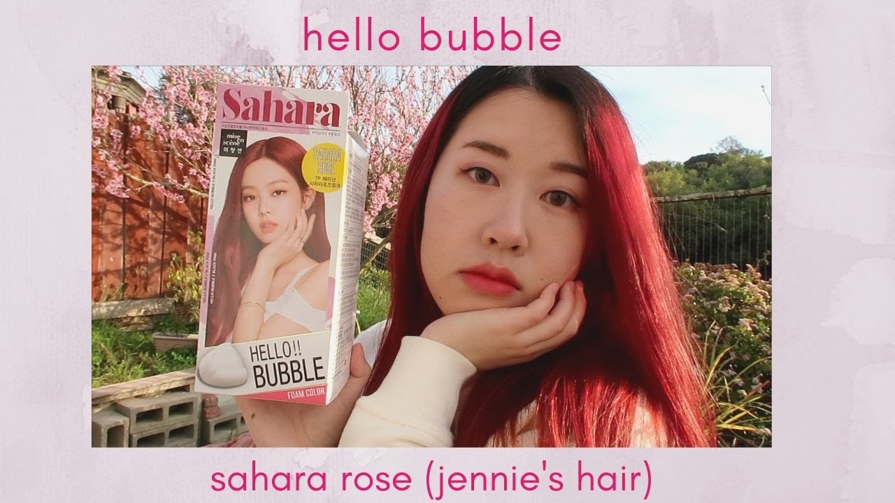 sahara rose hair🌵🌹 mise en scene blackpink bubble hair dye review