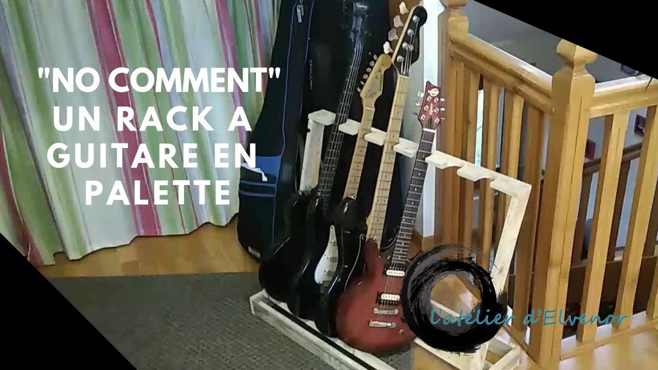 un rack à guitare en palette 