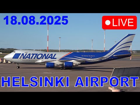 National B747馃敶 LIVE Helsinki Airport Plane Spotting (EFHK/HEL)