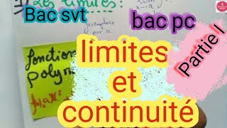 limites et continuité Bac Biof pc et svt de A à Z  النهايات من الصفر الى الاحتراف