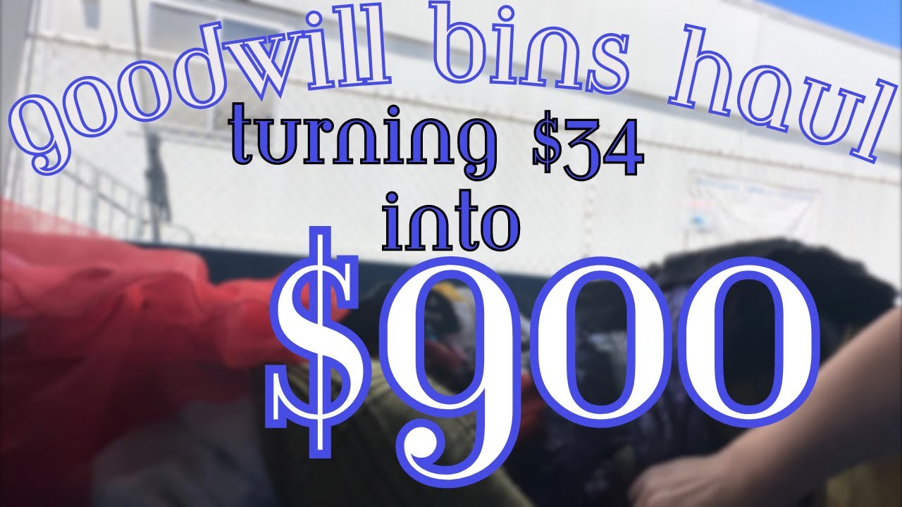 Goodwill Bins Haul Sourcing $900 worth of inventory to sell online Poshmark Ebay Depop Mercari