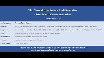 Ubanking Academy Excel - Normal Distribution And Simulation