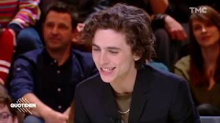 Timothée Chalamet speaks French (with English subtitles) on Quotidien
