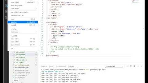 1 7 ionic side menu app
