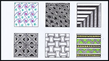 젠탱글 기초 패턴 그리기 2 / Zentangle  Patterns /  Zentangle art / Doodle Patterns