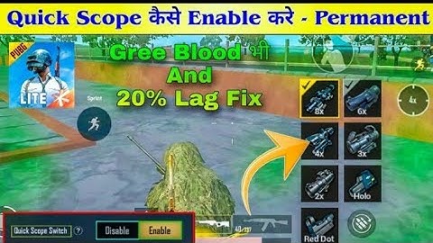 Pubg Lite Me Quick Scope Kaise Enable Kare | How to enable Quick Scope in Pubg Mobile Lite - UCO