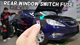HYUNDAI SONATA REAR RIGHT POWER WINDOW SWITCH FUSE LOCATION REPLACEMENT