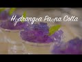 紫陽花のパンナコッタの作り方【バタフライピーを使ったスイーツ】Hydrangea Panna Cotta