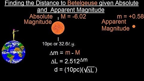 Astronomy - Ch. 17: The Nature of Stars (5 of 37) Distance=? given Absolute & Apparent Magnitude