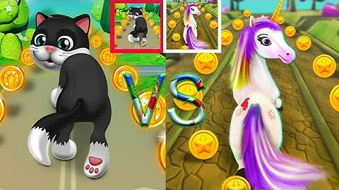 ☑Cat Run 🆚 Unicorn Run Video Gameplay Android Mobile /Laptop/Kaios