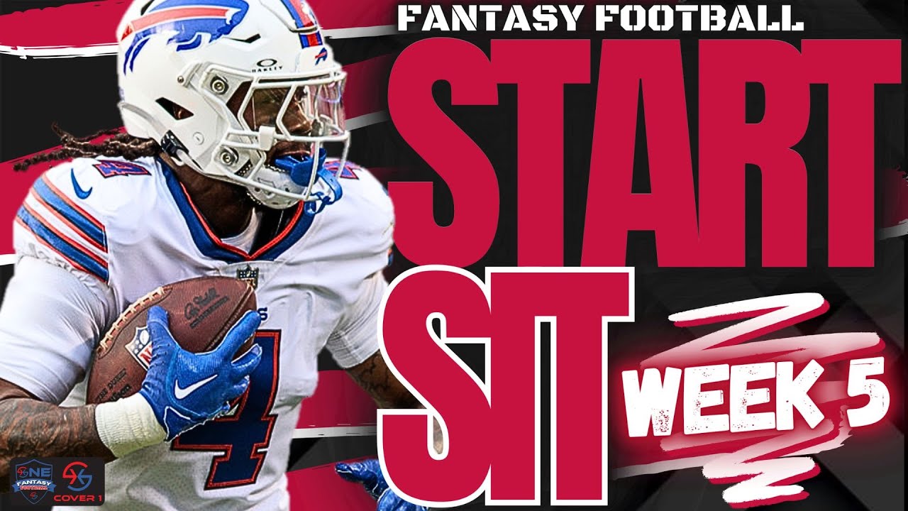 Фэнтези-футбол 2025 года — ОБЯЗАТЕЛЬНО НАЧАТЬ или СИДЕТЬ Неделя 5 — RB, WR, QB, TE, ВСЕ КОМАНДЫ!