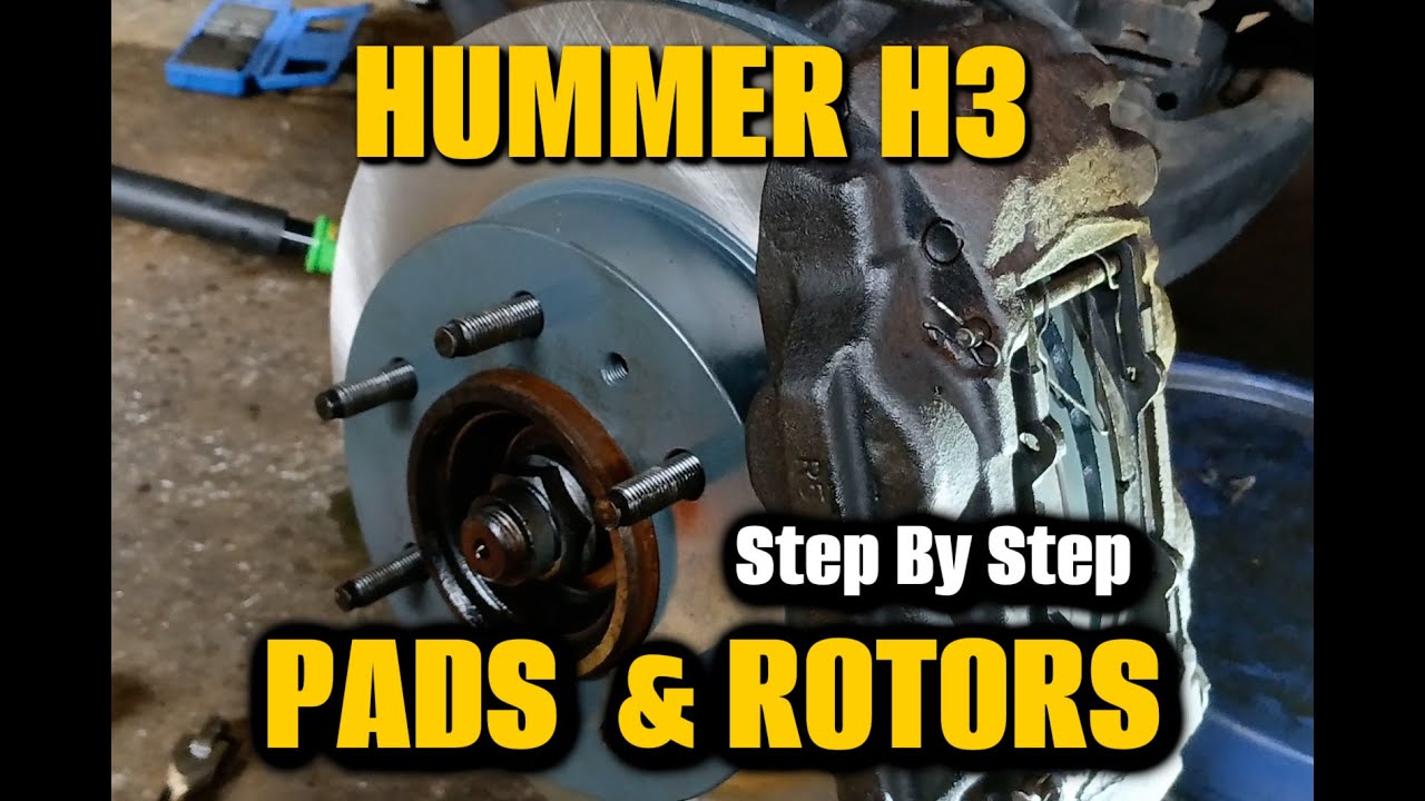 How to do Pads / Rotors on Hummer H3 / GMC / Chevy / Colorado - YouTube