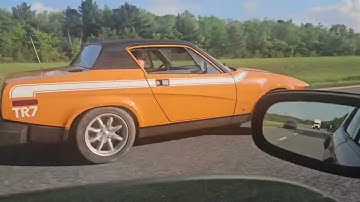 Rare beast! 1976 Triumph TR7 V8 "Topaz" drive by!
