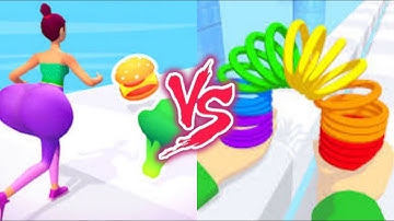 Belly Body run VS Toy Spring- All Levels SpeedRun Gameplay Android iOS Ep1