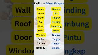 English to Bahasa Malaysia - House