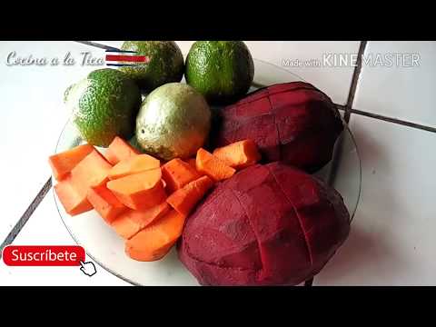 Fresco de Remolacha con zanahoria y limon/licuado de betabel con zanahoria/Cocina con Jenny