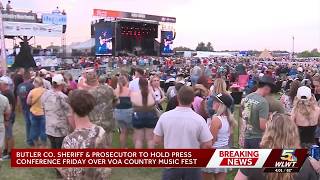 Butler County officials to hold presser regarding VOA Country Music Festival