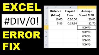 EXCEL TRICK #DIV/0! ERROR FIX  How to use =IF formula logical test to hide errordisplay blank cell