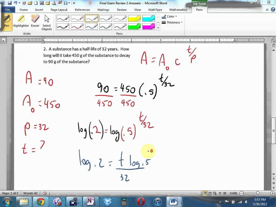 Math 12 Final Exam Review 2 - YouTube