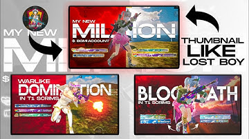 How To Make Thumbnail Like @LostBoyPubg  In Less Than 10 minutes