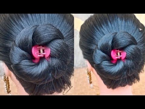 New easy juda hairstyle for women using clature ️ | long hair style