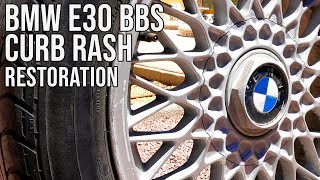 Heavily Curbed BMW E30 BBS Wheels - Full Restoration | BMW E30 325i Sport Restoration S2 E5