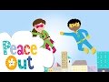 Superhero flying peace out  mditation guide pour les enfants  enfants cosmiques